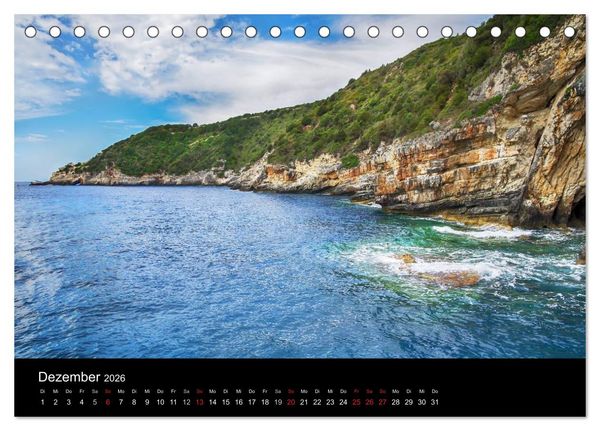 Produktbild: Von Korfu bis Antipaxos (Tischkalender 2026 DIN A5 quer), CALVENDO Monatskalender