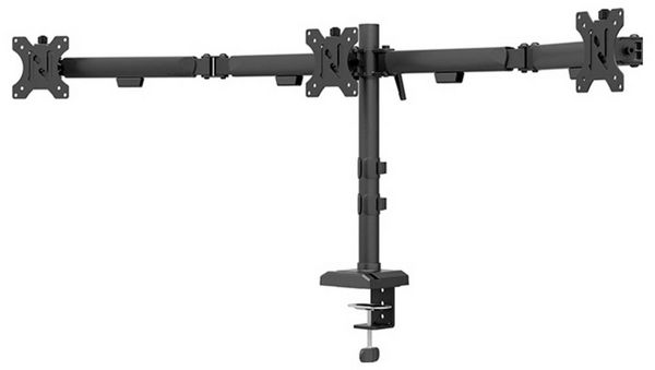 Produktbild: Neomounts DS60-600BL3 Monitor-Standfu&szlig; 3 Display(s) 25,4 cm (10") - 68,6 cm (27") Schwarz H&ouml;henverstellbar, Neigbar, Schwenkbar, Stand