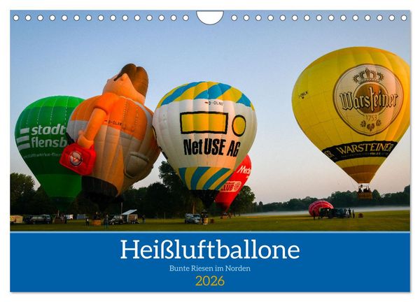 Produktbild: Hei&szlig;luftballone - Bunte Riesen im Norden (Wandkalender 2026 DIN A4 quer), CALVENDO Monatskalender