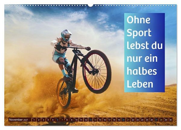 Produktbild: St&auml;rker als gestern &ndash; Sportliche Motivation in Bildern und Spr&uuml;chen (hochwertiger Premium Wandkalender 2027 DIN A2 quer), Kunstdruck in Hochglanz