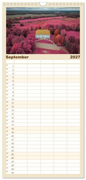 Produktbild: Familienplaner 2027 - Die Lausitz - Region im Wandel mit 5 Spalten (Wandkalender, 21 x 45 cm) CALVENDO