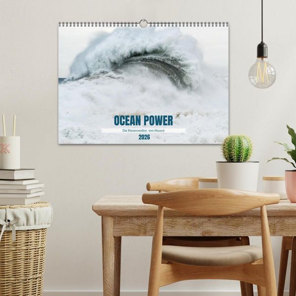 Produktbild: OCEAN POWER - Die Riesenwellen von Nazar&eacute; (Wandkalender 2026 DIN A3 quer), CALVENDO Monatskalender