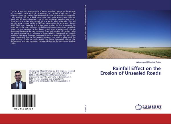 Produktbild: Rainfall Effect on the Erosion of Unsealed Roads