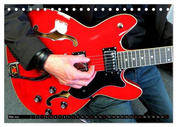 Produktbild: JAZZGITARREN in Szene gesetzt (Tischkalender 2026 DIN A5 quer), CALVENDO Monatskalender
