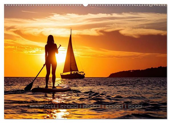 Produktbild: Im Fluss der Zeit &ndash; SUP-Momente zum Durchatmen (hochwertiger Premium Wandkalender 2027 DIN A2 quer), Kunstdruck in Hochglanz