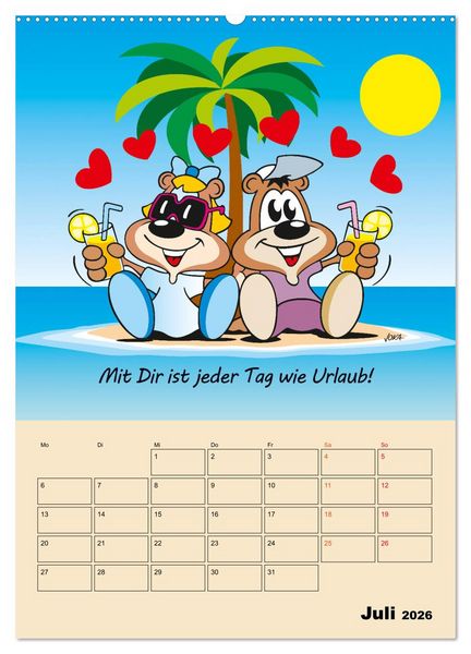 Produktbild: Ein Jahr mit Dir! (Wandkalender 2026 DIN A2 hoch), CALVENDO Monatskalender