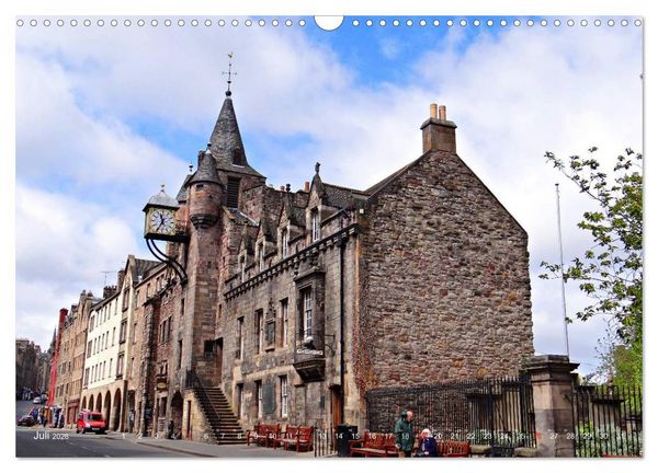 Produktbild: Edinburgh - D&ugrave;n &Egrave;ideann (Wandkalender 2026 DIN A3 quer), CALVENDO Monatskalender