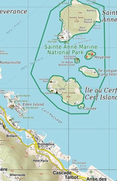 Produktbild: Seychellen, Freizeitkarte 1 : 50 000