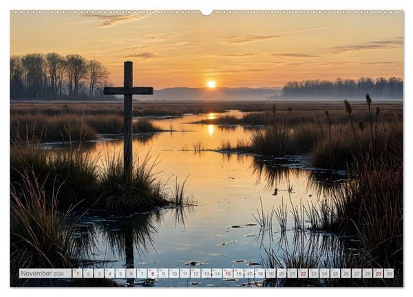 Produktbild: Fl&uuml;stern der Verg&auml;nglichkeit - Gothic Dark Nature Landschaften (Wandkalender 2026 DIN A2 quer), CALVENDO Monatskalender