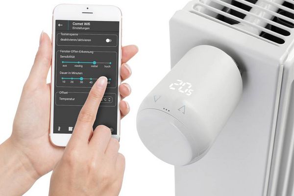 Produktbild: Eurotronic 700200 Comet Wifi Funk-Heizk&ouml;rperthermostat elektronisch