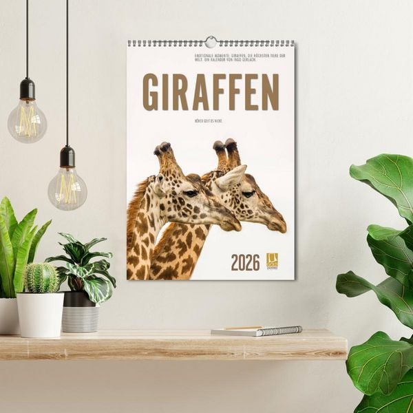 Produktbild: Emotionale Momente: Giraffen, die h&ouml;chsten Tiere der Welt. (Wandkalender 2026 DIN A3 hoch), CALVENDO Monatskalender