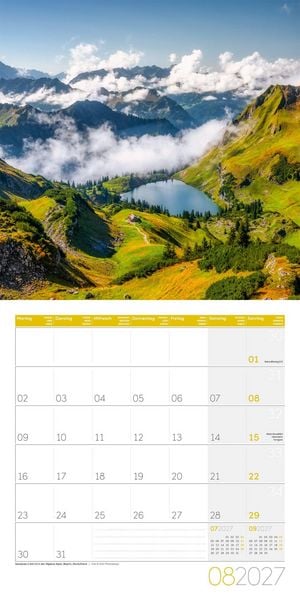Produktbild: Alpen Kalender 2027 - 30x30 - Art12