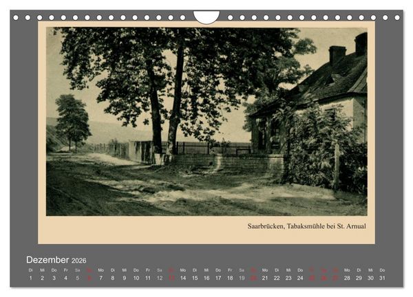 Produktbild: Saarland - vunn domols (frieher), Industrieanlagen (Wandkalender 2026 DIN A4 quer), CALVENDO Monatskalender