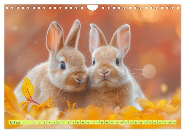 Produktbild: Kaninchen - Liebenswerte Fellb&auml;llchen (Wandkalender 2026 DIN A4 quer), CALVENDO Monatskalender