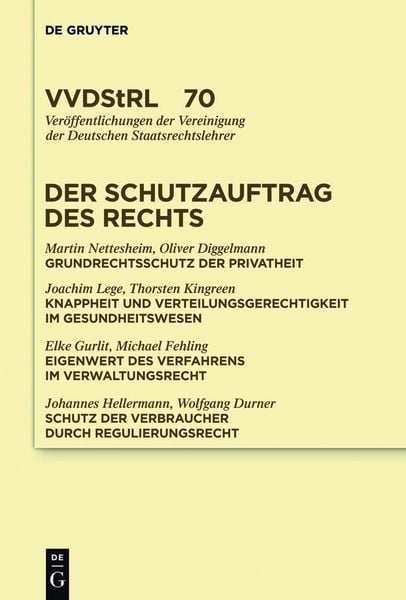 Produktbild: Der Schutzauftrag des Rechts