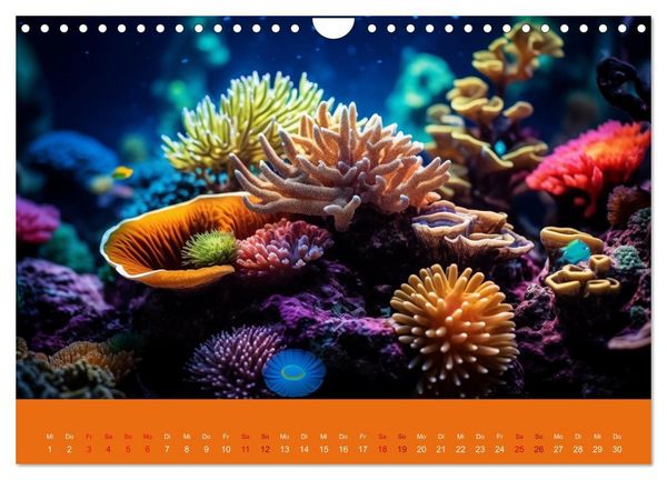 Produktbild: Farbenpracht im Ozean - Die Sch&ouml;nheit der Korallen (Wandkalender 2026 DIN A4 quer), CALVENDO Monatskalender