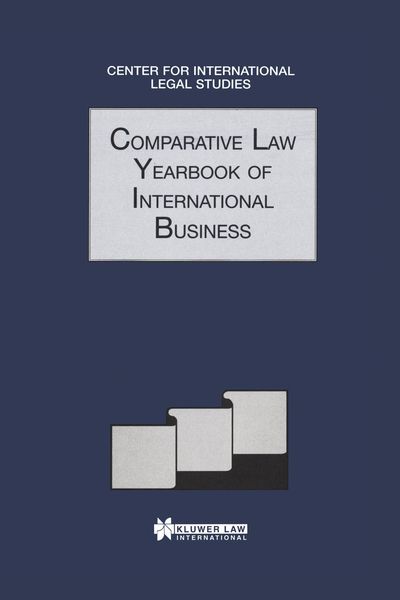 Produktbild: Comparative Law Yearbook of International Business