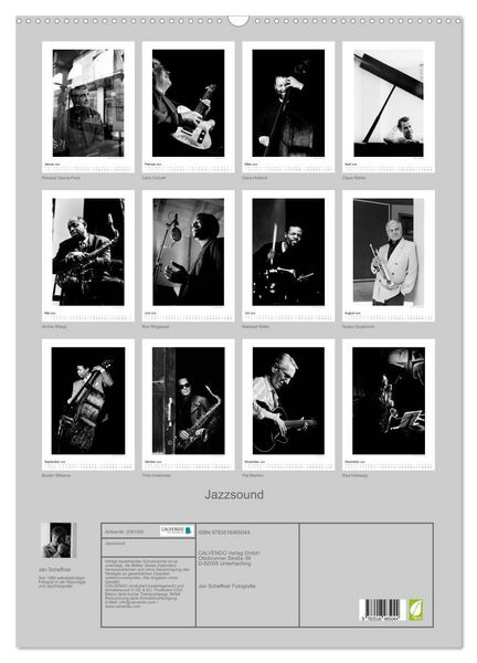 Produktbild: Jazzsound (Wandkalender 2026 DIN A2 hoch), CALVENDO Monatskalender