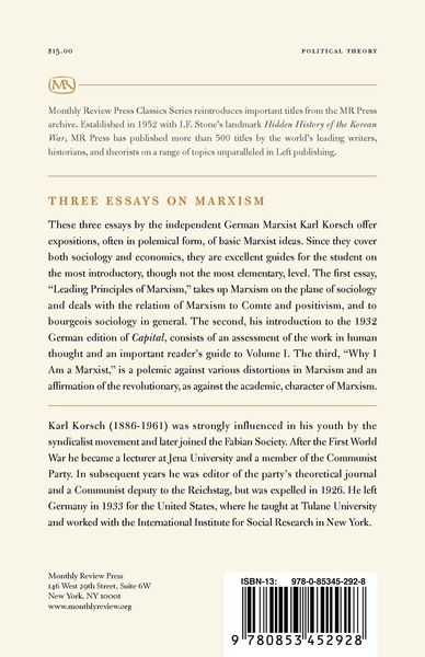 Produktbild: Three Essays on Marxism