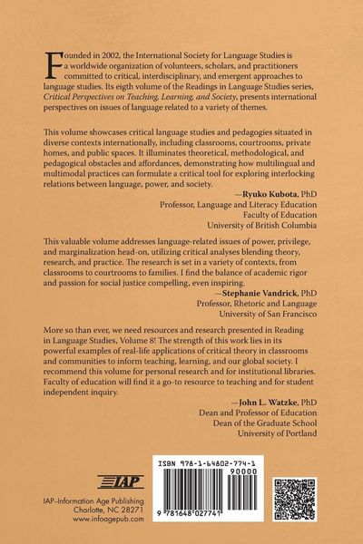 Produktbild: Critical Perspectives on Teaching, Learning, and Society