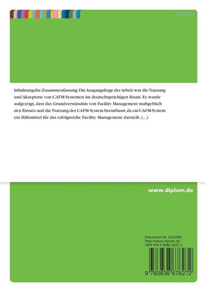 Produktbild: Nutzung und Akzeptanz von CAFM-Programmen im deutschsprachigen Raum