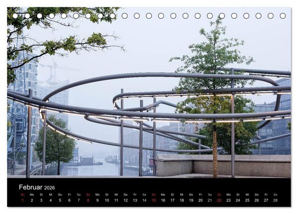 Produktbild: Hafencity Hamburg &ndash; die Perspektive (Tischkalender 2026 DIN A5 quer), CALVENDO Monatskalender