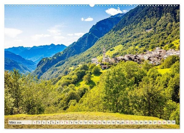 Produktbild: B&uuml;ndnerland (hochwertiger Premium Wandkalender 2026 DIN A2 quer), Kunstdruck in Hochglanz
