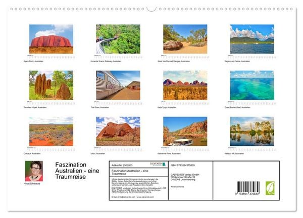 Produktbild: Faszination Australien - eine Traumreise (hochwertiger Premium Wandkalender 2027 DIN A2 quer), Kunstdruck in Hochglanz