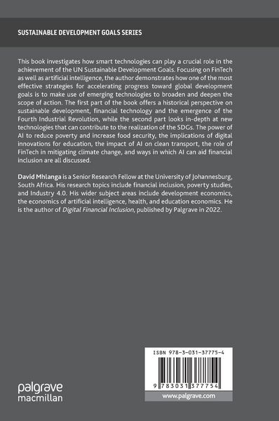 Produktbild: FinTech and Artificial Intelligence for Sustainable Development