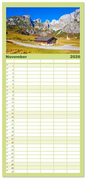 Produktbild: Familienplaner 2026 - Annaberg und Lung&ouml;tz mit 5 Spalten (Wandkalender, 21 x 45 cm) CALVENDO