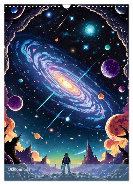 Produktbild: Weltraumtr&auml;ume (Wandkalender 2026 DIN A3 hoch), CALVENDO Monatskalender