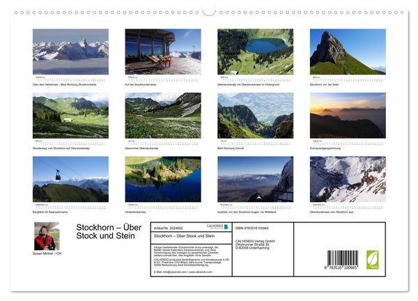 Produktbild: Stockhorn &ndash; &Uuml;ber Stock und Stein (hochwertiger Premium Wandkalender 2026 DIN A2 quer), Kunstdruck in Hochglanz