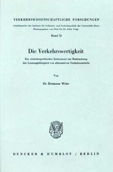 Produktbild: Die Verkehrswertigkeit.