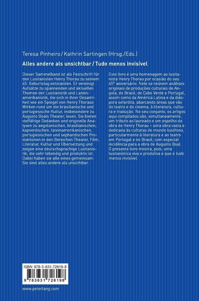 Produktbild: Alles andere als unsichtbar / Tudo menos invis&iacute;vel