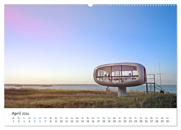Produktbild: S&uuml;dost R&uuml;gen 2026 (hochwertiger Premium Wandkalender 2026 DIN A2 quer), Kunstdruck in Hochglanz