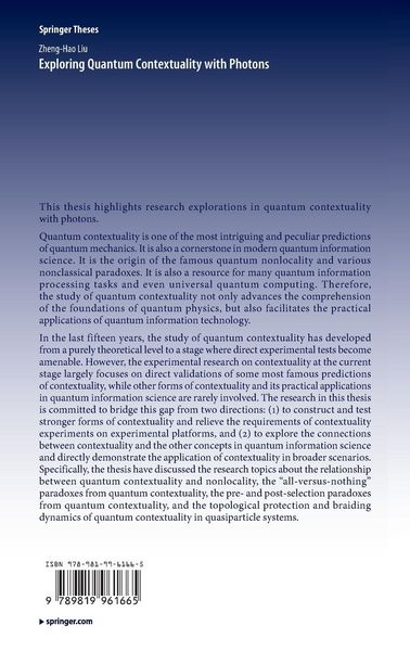 Produktbild: Exploring Quantum Contextuality with Photons