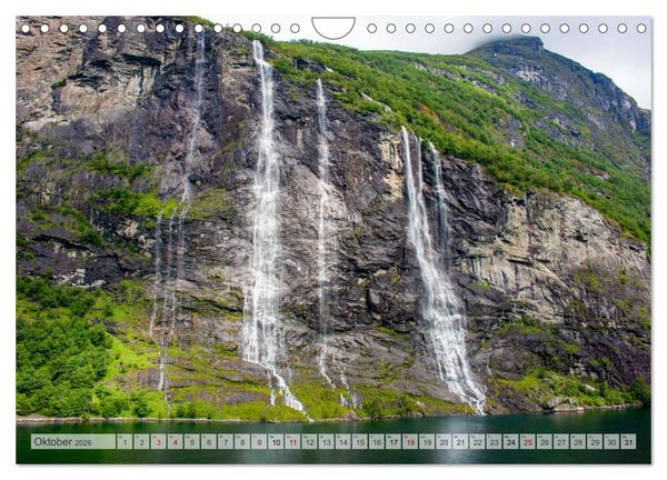 Produktbild: Fjorde & Felsen &ndash; Norwegens wilde Seele (Wandkalender 2026 DIN A4 quer), CALVENDO Monatskalender