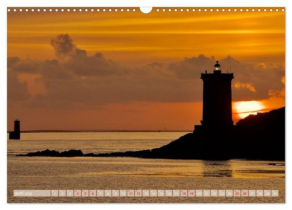 Produktbild: Couchers de soleil sur Kermorvan (Calendrier mural 2026 DIN A3 vertical), CALVENDO calendrier mensuel