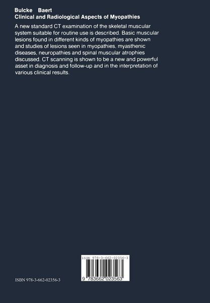 Produktbild: Clinical and Radiological Aspects of Myopathies
