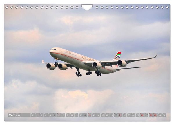 Produktbild: Flugzeuge - Eindrucksvolle Riesen am Himmel (Wandkalender 2027 DIN A4 quer), CALVENDO Monatskalender