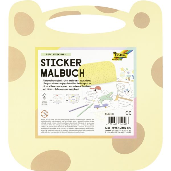 Produktbild: folia Sticker Malbuch Epic Adventures 15 Seiten