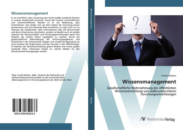Wissensmanagement, Taschenbuch von Funda Morkoc, AV Akademikerverlag, 9783639852233