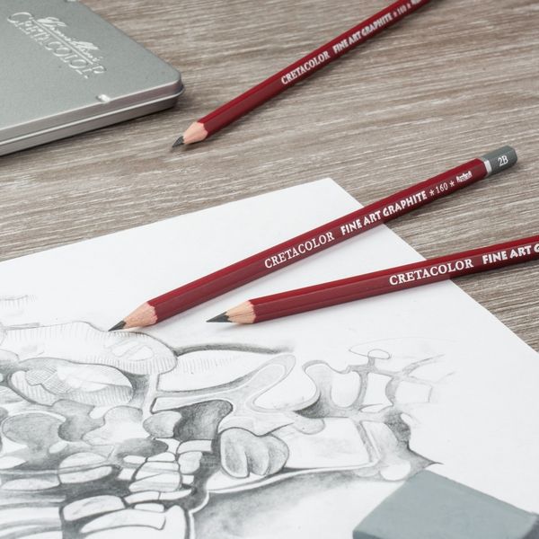 Produktbild: Cretacolor Bleistift Fine Art Graphite Pocket Set, 9er Metalletui