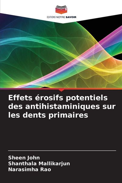 Produktbild: Effets &eacute;rosifs potentiels des antihistaminiques sur les dents primaires