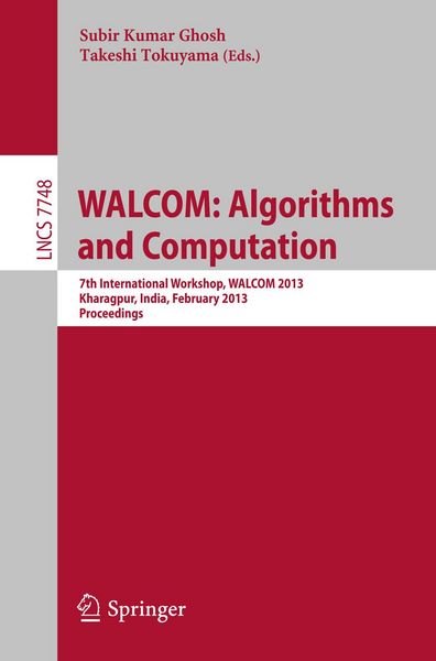 Produktbild: WALCOM: Algorithms and Computation