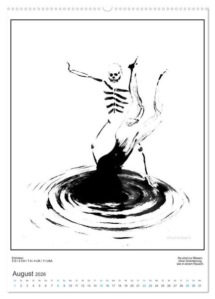 Produktbild: Totentanz Damenwahl Haiku Zenga Photo (hochwertiger Premium Wandkalender 2026 DIN A2 hoch), Kunstdruck in Hochglanz