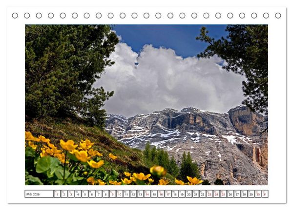 Produktbild: S&uuml;dtirol - Das Gadertal und seine Naturparks (Tischkalender 2026 DIN A5 quer), CALVENDO Monatskalender
