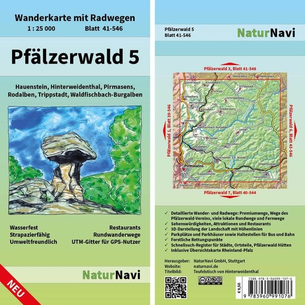 Pfälzerwald 5. Blatt 41-546, 1 : 25 000, Sonstige von , Naturnavi, 978-3-96099-107-6