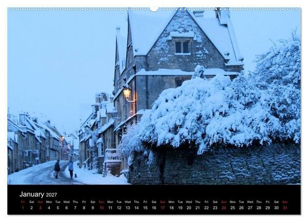 Produktbild: Cotswold Cottages (High Quality Premium Wall Calendar 2027 DIN A2 landscape),CALVENDO 12 Month Wall Calendar