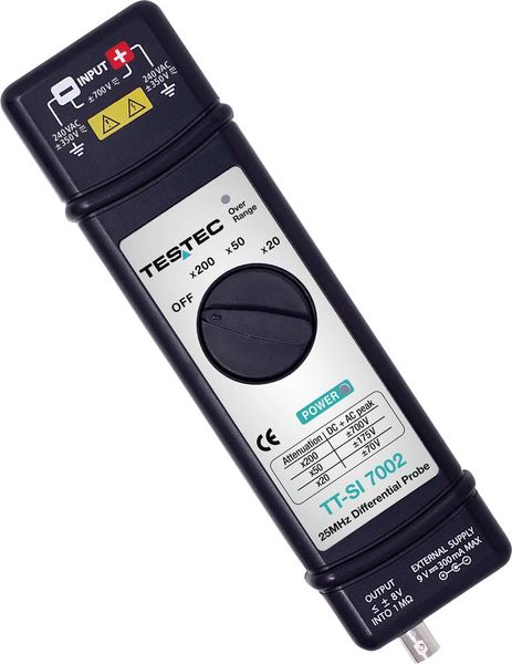 Testec TT-SI 7002 Differential-Tastkopf 25MHz 20:1, 50:1, 200:1